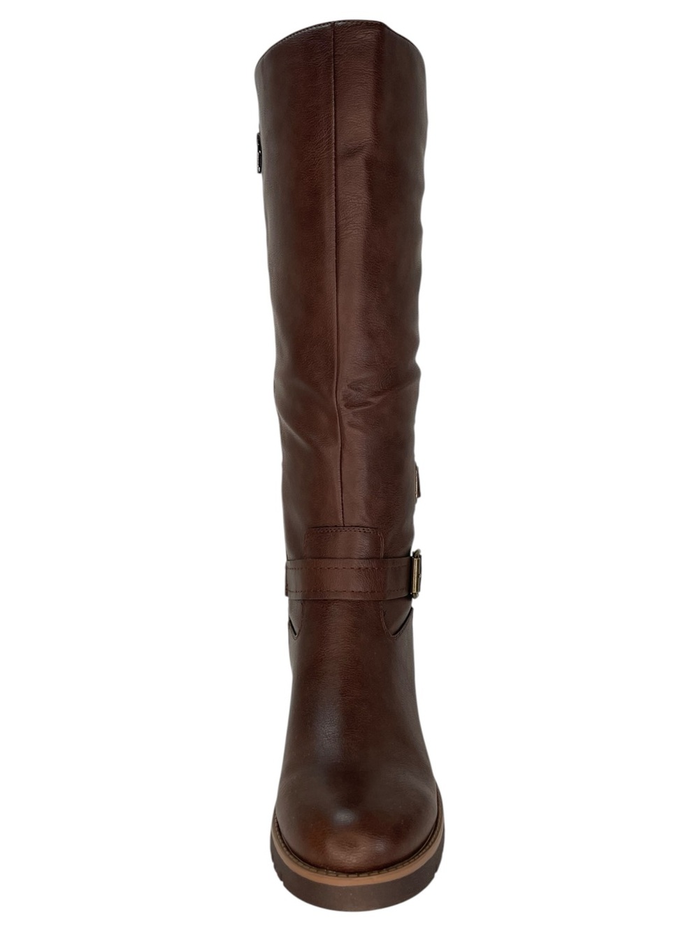 Sun + Stone Blakelyy Chocolate Faux Leather Knee High Womens Boots Size 9M - Picture 6 of 11